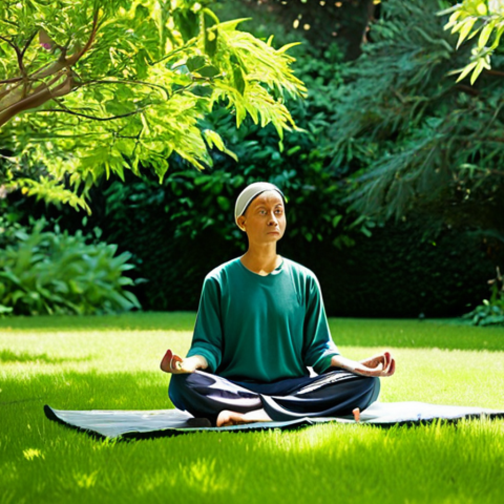 Contemplative Scene**

"A serene individual in modest clothing meditating peacefully in a lush green garden, soft sunlight filtering through the trees, creating a sense of inner peace and tranquility, fully clothed, appropriate content, safe for work, perfect anatomy, natural proportions, professional, family-friendly, high quality."

**
