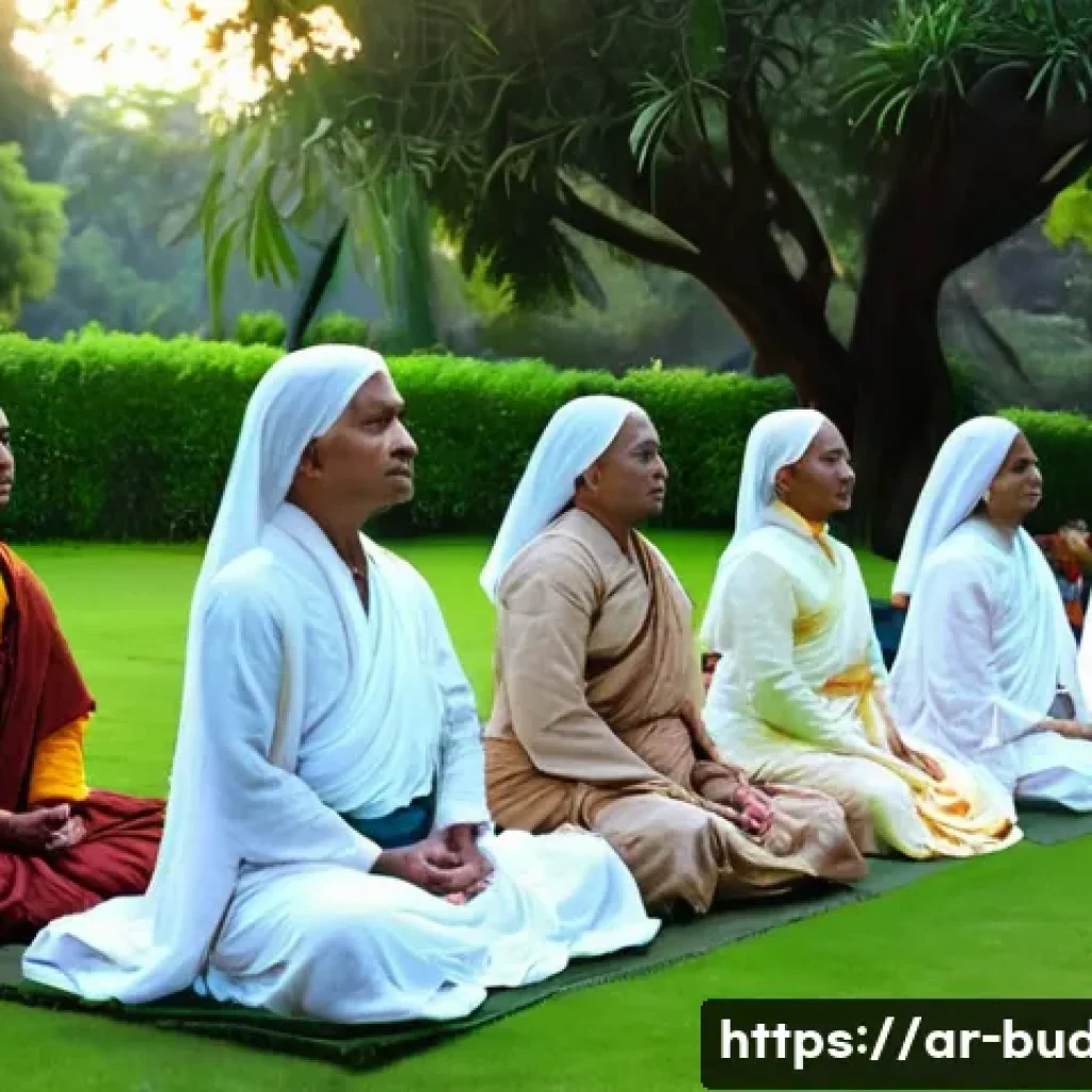 불교에서의 성차별 문제 - **Prompt 1: The First Bhikkhunis' Aspiration**
    "A historically inspired scene set in ancient Ind...